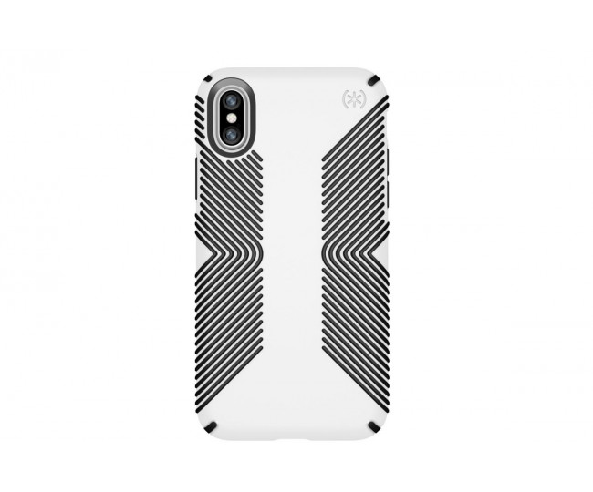Чехол Speck Presidio Grip для iPhone X White/Black (SP-103131-1909)