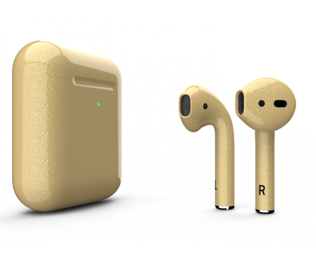 Наушники Apple AirPods 2 MRXJ2 с беспроводной зарядкой Gold Gloss (Золотые глянцевые)
