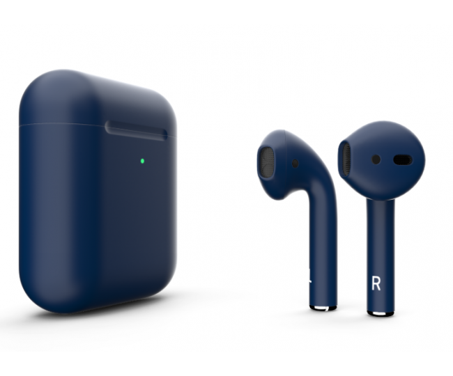 Наушники Apple AirPods 2 MRXJ2 с беспроводной зарядкой Night Blue Matte (Темно синие матовые)