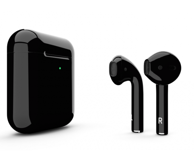 Наушники Apple AirPods 2 MRXJ2 с беспроводной зарядкой Black Gloss (Черные глянцевые)