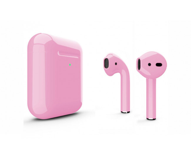 Наушники Apple AirPods 2 MRXJ2 с беспроводной зарядкой Pink Sand Gloss (Песочно-розовые глянцевые)