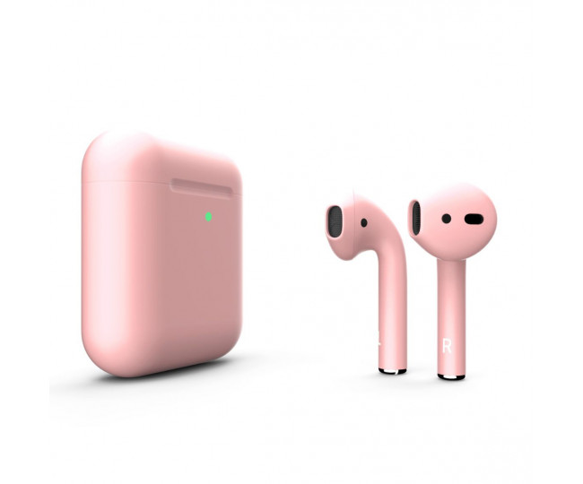 Наушники Apple AirPods 2 MRXJ2 с беспроводной зарядкой Pink Sand Matte (Песочно-розовые матовые)