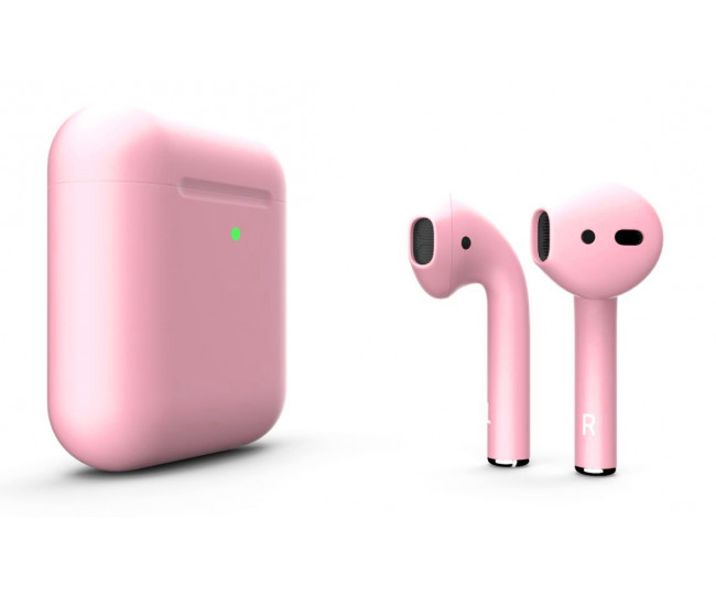 Наушники Apple AirPods 2 MRXJ2 с беспроводной зарядкой Light Pink Matte (Розовые матовые)