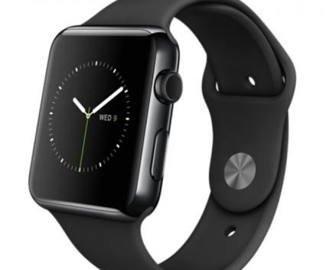 Carcasă din oțel inoxidabil negru spațial de 42 mm Apple Watch cu bandă sport neagră (MLC82) 3/5 folosit