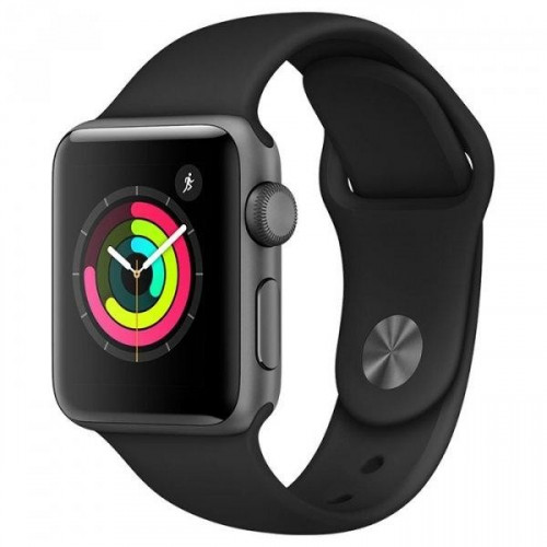 Apple Watch Series 3 GPS 42 mm Carcasă din aluminiu gri spațial cu bandă sport neagră MTF32 bu