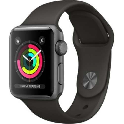 Apple Watch Series 3 38 mm GPS gri spațial Gri aluminiu Sport Band (MR352).