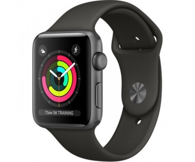 Часы Apple Watch Series 3 42mm GPS Space Gray Aluminum Case with Gray Sport Band (MR362) б/у