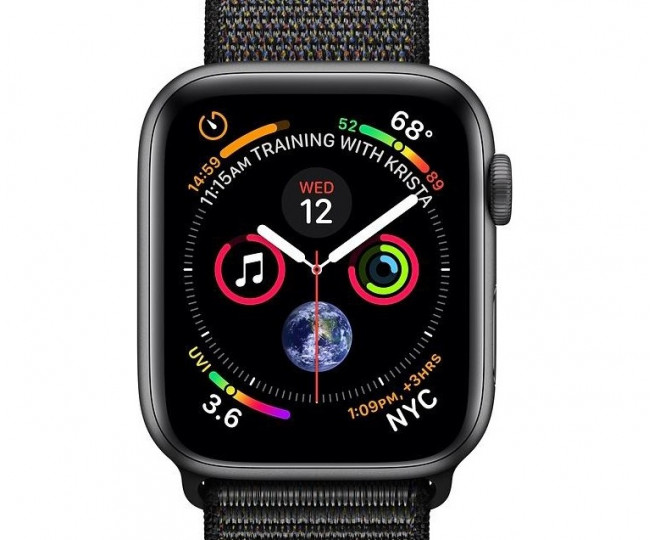 Apple Watch Series 4 GPS 44mm Gray Alum. w. Black Sport l. Gray Alum. (MU6E2) б/у