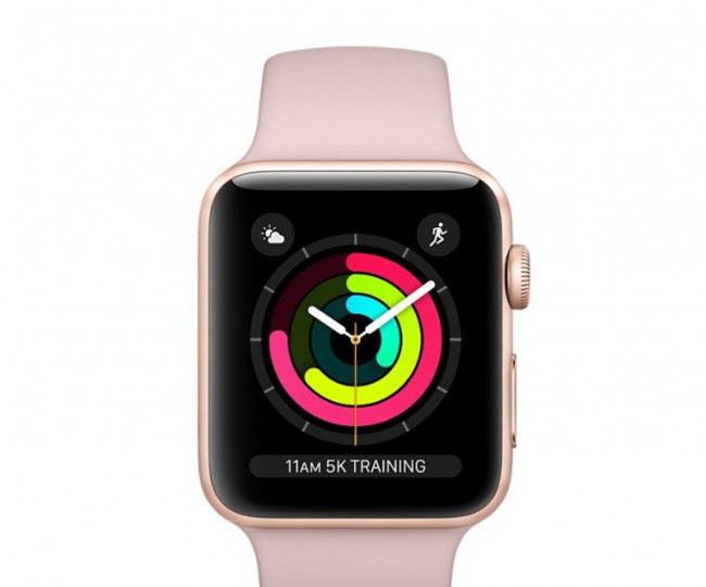Apple Watch Series 3 GPS 38mm Gold Aluminum w. Pink Sand Sport B. - Gold (MQKW2) б/у