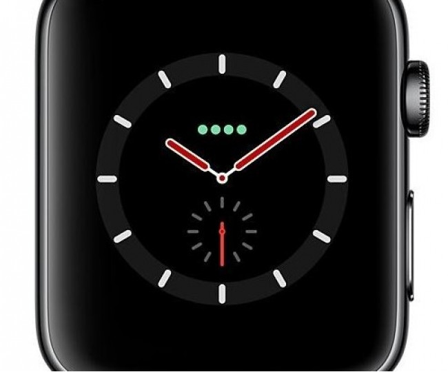 Apple Watch Series 3 42 mm GPS + celule din oțel inoxidabil negru spațial cu bandă sport neagră (MR1V2)