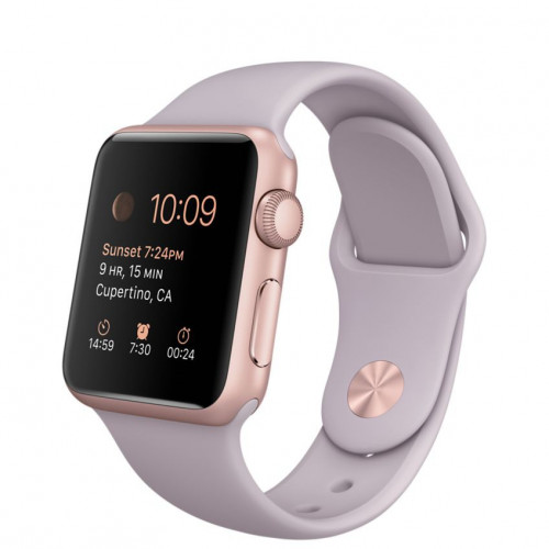 Apple Watch 38mm Rose Gold Aluminum Case with Lavender Sport Band (MLCH2) б/у