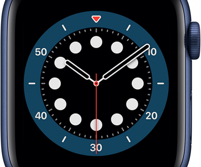 Carcasă din aluminiu albastru pentru Apple Watch Series 6 GPS 44 mm cu. Deep Navy Sport B. (M00J3) folosit