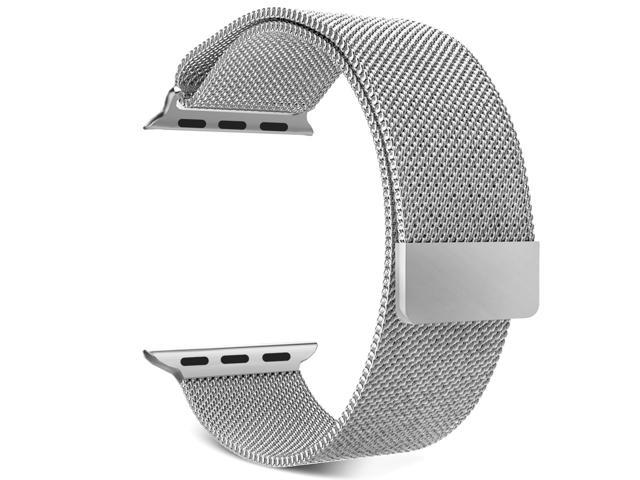 Carcasă din oțel inoxidabil de 42 mm Apple Watch seria 2 cu bandă sport albă (MNPR2) 5/5 folosit + buclă milaneză nouă ca CADOU