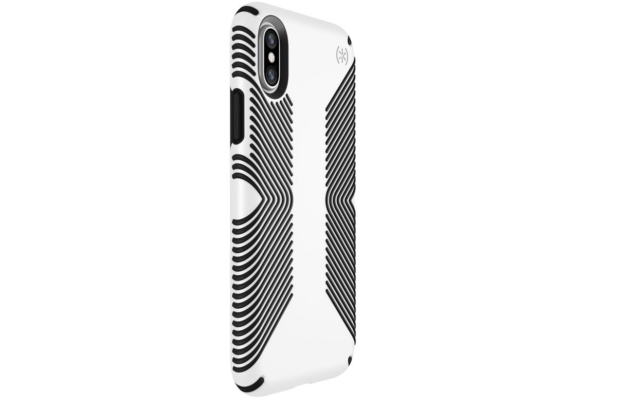 Чехол Speck Presidio Grip для iPhone X White/Black (SP-103131-1909)