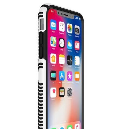 Чехол Speck Presidio Grip для iPhone X White/Black (SP-103131-1909)