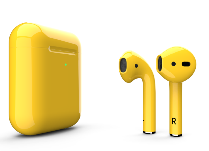 Căști Apple AirPods 2 MRXJ2 cu încărcare fără fir galben lucios
