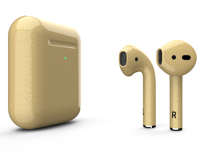 Наушники Apple AirPods 2 MRXJ2 с беспроводной зарядкой Gold Gloss (Золотые глянцевые)