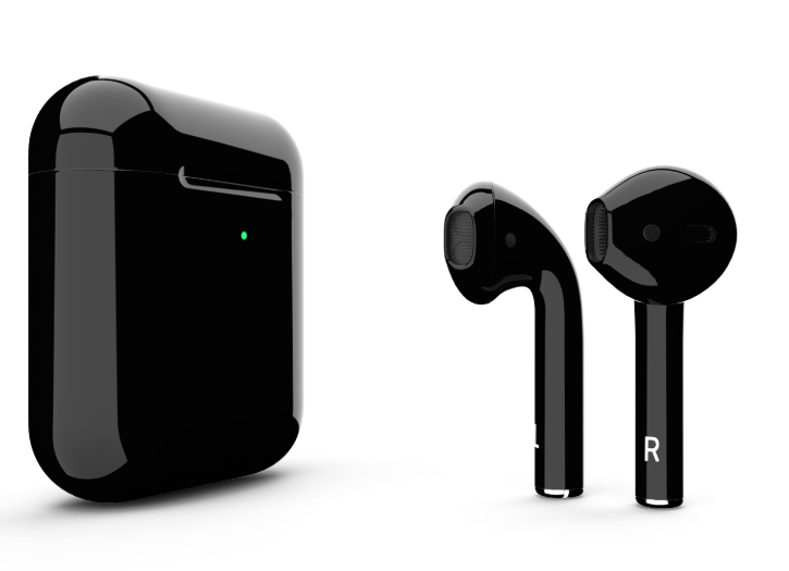 Наушники Apple AirPods 2 MRXJ2 с беспроводной зарядкой Black Gloss (Черные глянцевые)