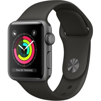 Apple Watch Series 3 38 mm GPS gri spațial Gri aluminiu Sport Band (MR352).