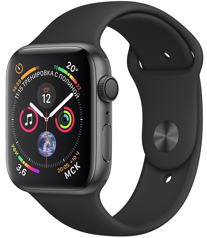 Apple Watch Series 4 GPS + LTE 40mm Gray Alum. w. Black Sport b. Gray Alum. (MTUG2, MTVD2) б/у
