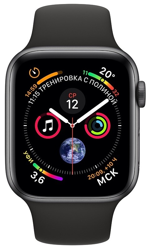 Apple Watch Series 4 GPS + LTE 40mm Gray Alum. w. Black Sport b. Gray Alum. (MTUG2, MTVD2) б/у