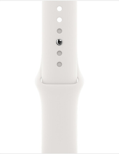 Carcasă din aluminiu argintiu GPS Apple Watch 6 de 40 mm cu. Bandă sport albă (MG283) folosită
