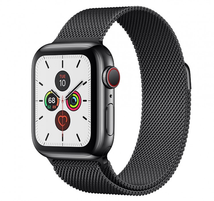 Carcasă din oțel SB de 40 mm Apple Watch Series 5 (GPS + Cellular) folosit cu buclă SB Milanese (MWWX2)
