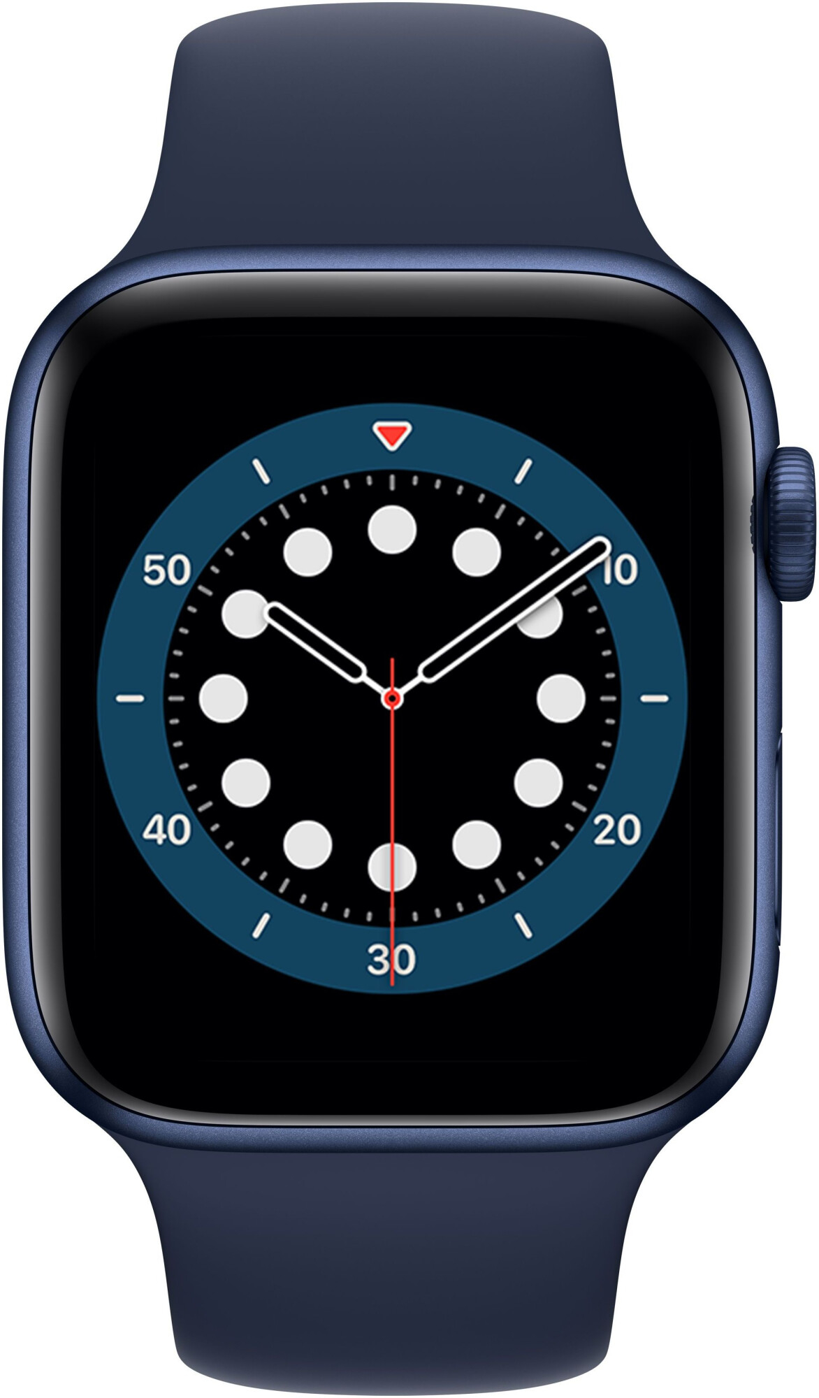 Carcasă din aluminiu albastru pentru Apple Watch Series 6 GPS 44 mm cu. Deep Navy Sport B. (M00J3) folosit
